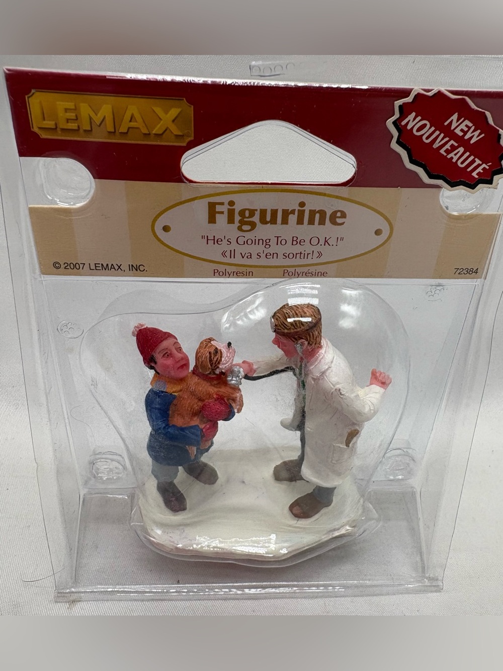 LEMAX "He's Going To Be OK!” Veterinarian Doctor Boy Puppy Dog Figure NEW NIP
